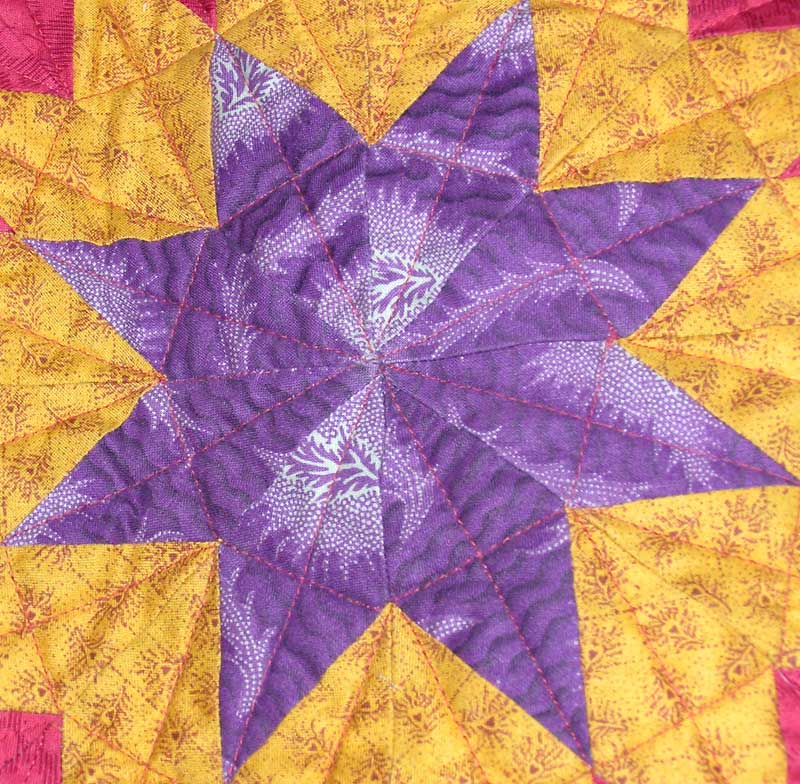 'Rainbow' RJR Smithsonian from 'The Rising Sun Quilt'.  Used by Di Ford in her 'Above the Rain' quilt.