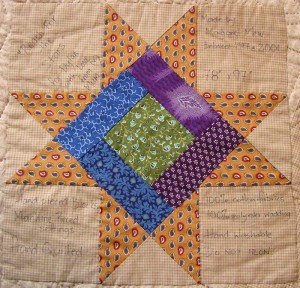 image of Dylan's quilt label