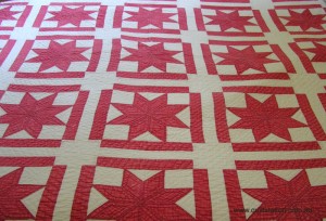 Image of Red and White Quilt
