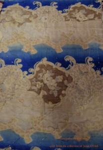 image of Prussian Blue and Buff fabric