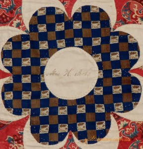 image of 1847 Maltaville Album Quilt detail