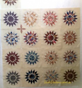 image of 1800s Sunburst quilt